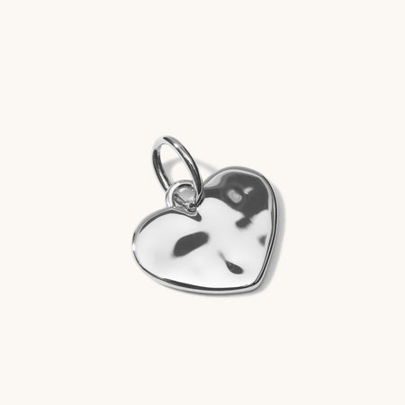 Ripple Heart Pendant Silver